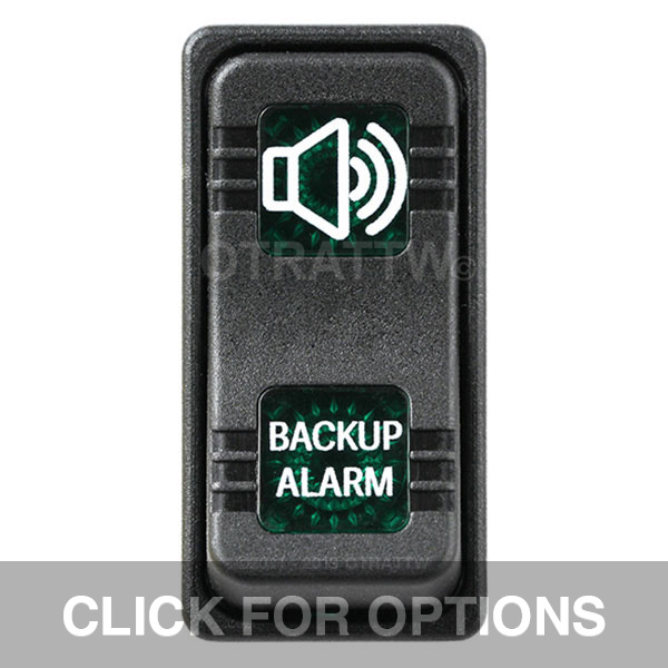 CONTURA X, BACKUP ALARM, SEALED ROCKER SWITCH, GREEN LENS