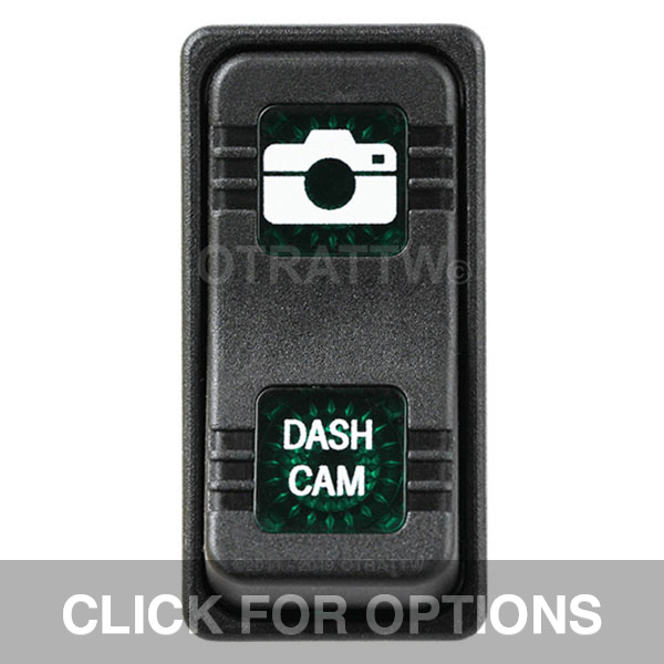 CONTURA X, DASH CAM, SEALED ROCKER SWITCH, GREEN LENS