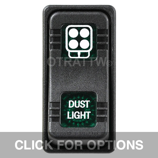 CONTURA X, DUST LIGHT, SEALED ROCKER SWITCH, GREEN LENS