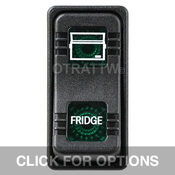 CONTURA X, FRIDGE, SEALED ROCKER SWITCH, GREEN LENS