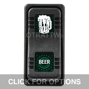 CONTURA X, BEER, SEALED ROCKER SWITCH, GREEN LENS