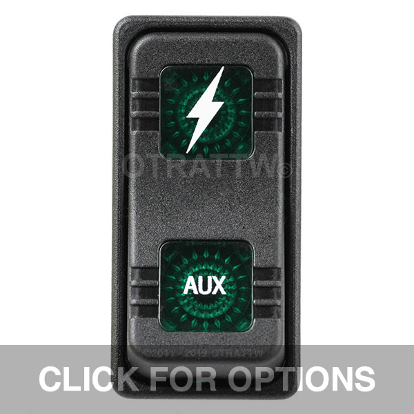 CONTURA X, AUX, SEALED ROCKER SWITCH, GREEN LENS