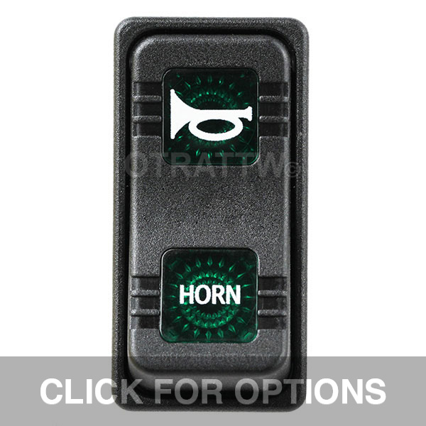 CONTURA X, HORN, SEALED ROCKER SWITCH, GREEN LENS