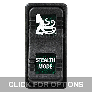 CONTURA X, STEALTH MODE, SEALED ROCKER SWITCH, GREEN LENS