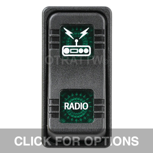 CONTURA X, RADIO, SEALED ROCKER SWITCH, GREEN LENS