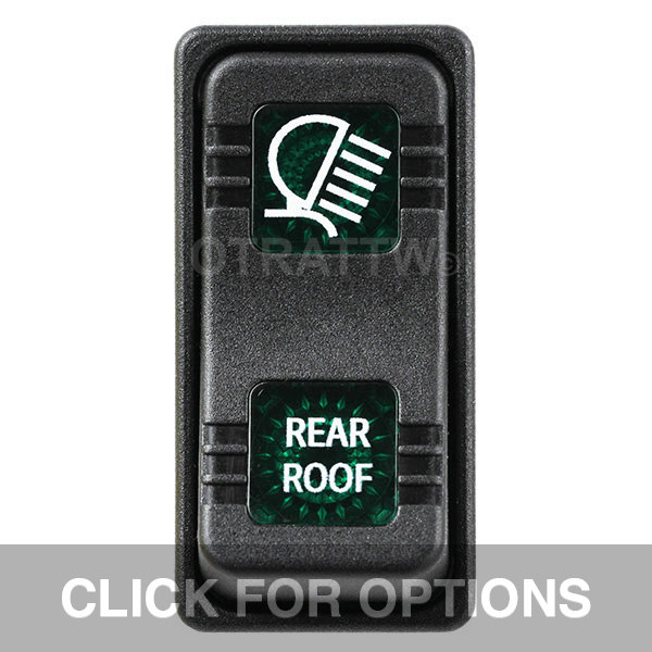 CONTURA X, REAR ROOF, SEALED ROCKER SWITCH, GREEN LENS