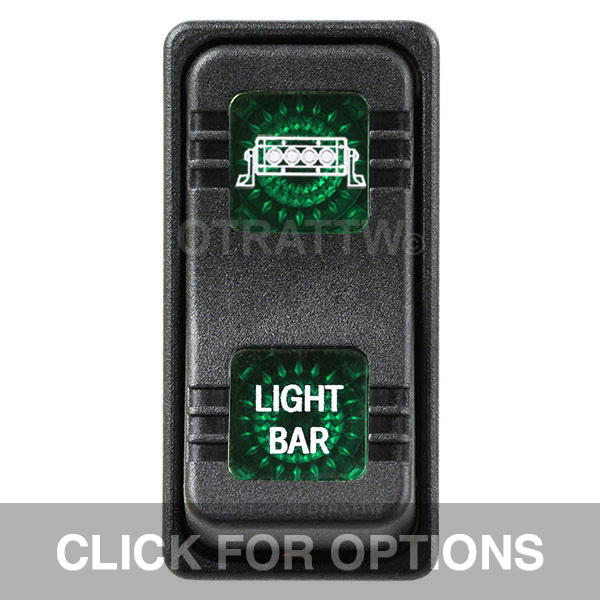 CONTURA X, LIGHT BAR, SEALED ROCKER SWITCH, GREEN LENS CONTURA X, LIGHT BAR, SEALED ROCKER SWITCH, GREEN LENS