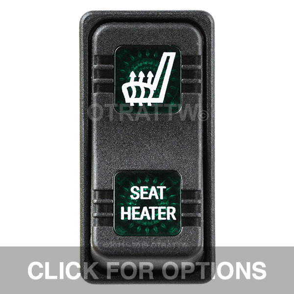 CONTURA X, SEAT HEATER, SEALED ROCKER SWITCH, GREEN LENS
