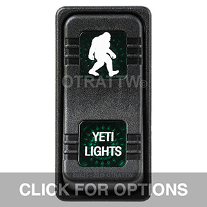 CONTURA X, YETI LIGHTS, SEALED ROCKER SWITCH, GREEN LENS
