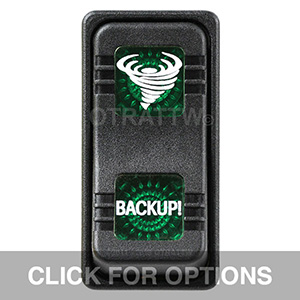 CONTURA X, BACKUP!, SEALED ROCKER SWITCH, GREEN LENS CONTURA X, BACKUP!, SEALED ROCKER SWITCH, GREEN LENS
