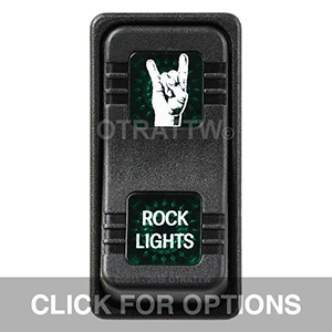 CONTURA X, ROCK LIGHTS, SEALED ROCKER SWITCH, GREEN LENS