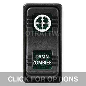CONTURA X, DAMN ZOMBIES, SEALED ROCKER SWITCH, GREEN LENS