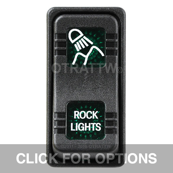 CONTURA X, ROCK LIGHTS, SEALED ROCKER SWITCH, GREEN LENS