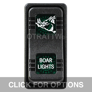 CONTURA X, BOAR LIGHTS, SEALED ROCKER SWITCH, GREEN LENS