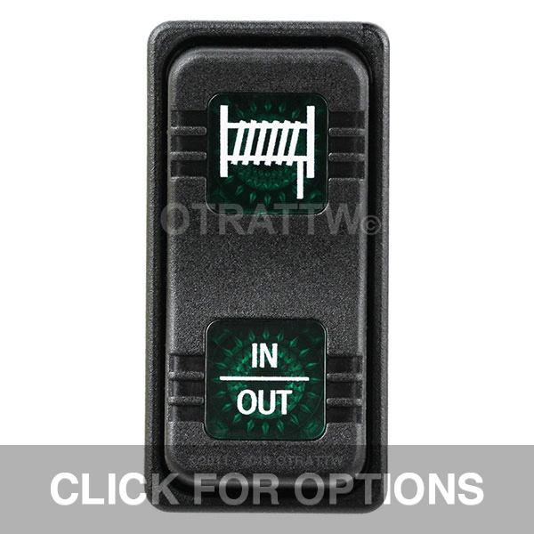 CONTURA X, WINCH IN/OUT, SEALED ROCKER SWITCH, GREEN LENS