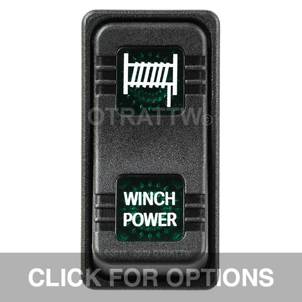 CONTURA X, WINCH POWER, SEALED ROCKER SWITCH, GREEN LENS