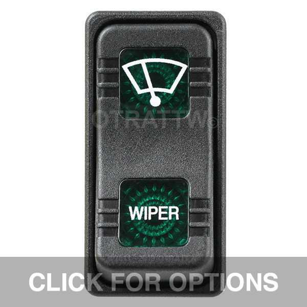 CONTURA X, WIPER, SEALED ROCKER SWITCH, GREEN LENS
