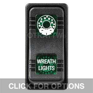 CONTURA X, WREATH LIGHTS, SEALED ROCKER SWITCH, GREEN LENS
