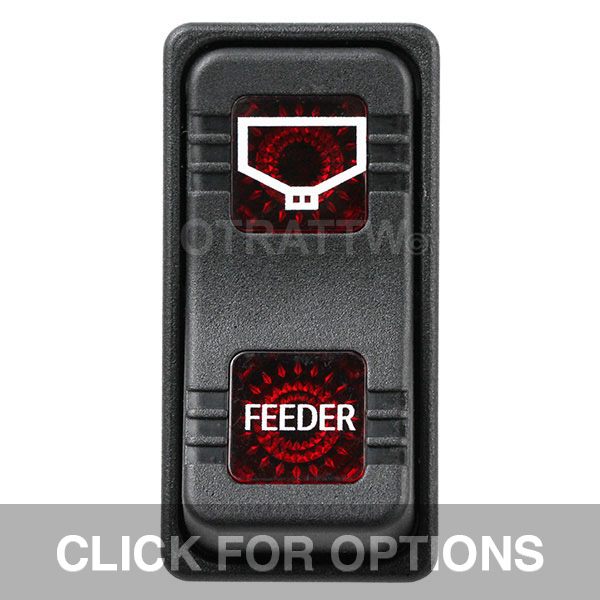 CONTURA X, FEEDER, SEALED ROCKER SWITCH, RED LENS