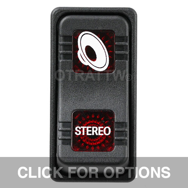 CONTURA X, STEREO, SEALED ROCKER SWITCH, RED LENS