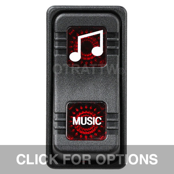 CONTURA X, MUSIC, SEALED ROCKER SWITCH, RED LENS