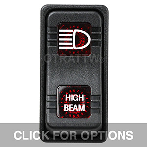 CONTURA X, HIGH BEAM, SEALED ROCKER SWITCH, RED LENS