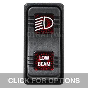 CONTURA X, LOW BEAM, SEALED ROCKER SWITCH, RED LENS