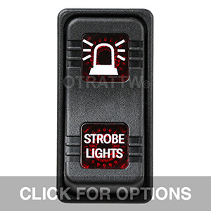 CONTURA X, STROBE LIGHT, SEALED ROCKER SWITCH, RED LENS