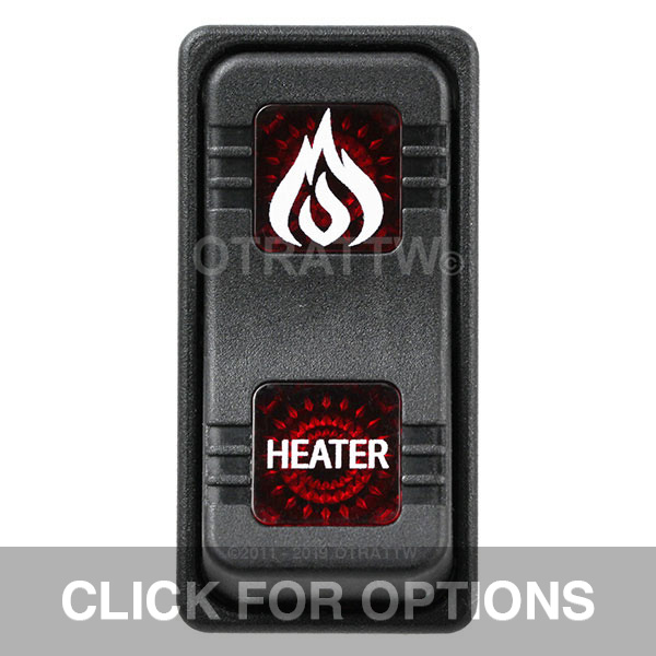 CONTURA X, HEATER, SEALED ROCKER SWITCH, RED LENS