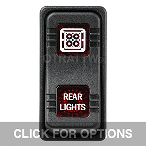 CONTURA X, REAR LIGHTS, SEALED ROCKER SWITCH, RED LENS