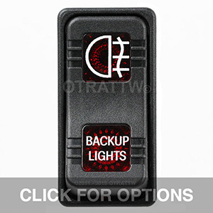 CONTURA X, BACKUP LIGHTS, SEALED ROCKER SWITCH, RED LENS