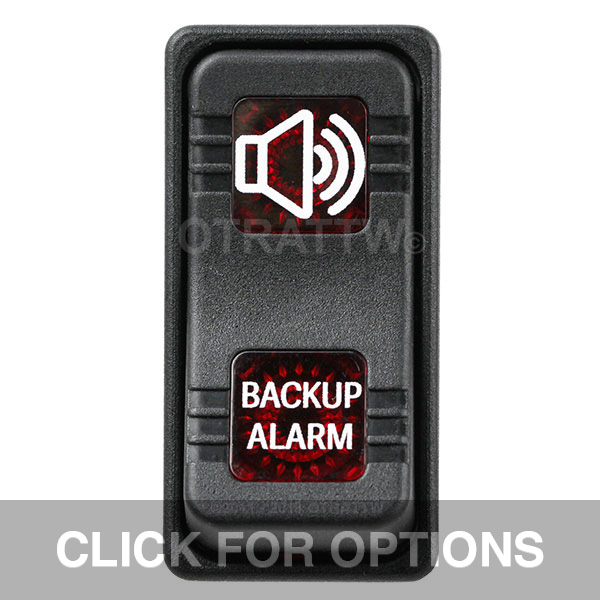 CONTURA X, BACKUP ALARM, SEALED ROCKER SWITCH, RED LENS