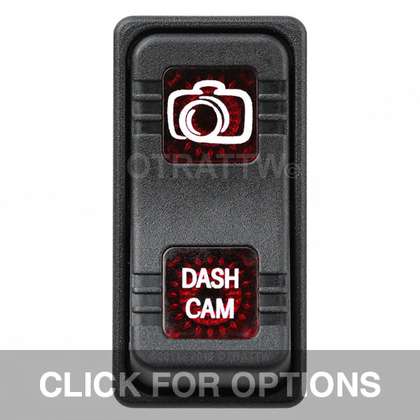 CONTURA X, DASH CAM, SEALED ROCKER SWITCH, RED LENS