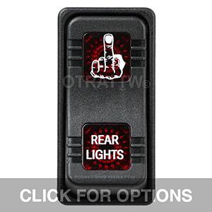 CONTURA X, REAR LIGHTS, SEALED ROCKER SWITCH, RED LENS
