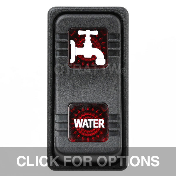 CONTURA X, WATER, SEALED ROCKER SWITCH, RED LENS