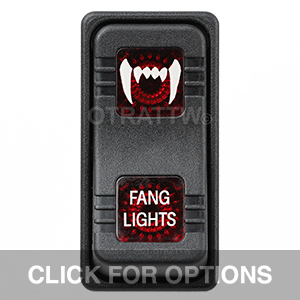 CONTURA X, FANG LIGHTS, SEALED ROCKER SWITCH, RED LENS CONTURA X, FANG LIGHTS, SEALED ROCKER SWITCH, RED LENS
