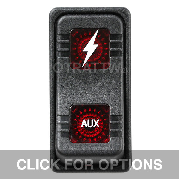 CONTURA X, AUX, SEALED ROCKER SWITCH, RED LENS