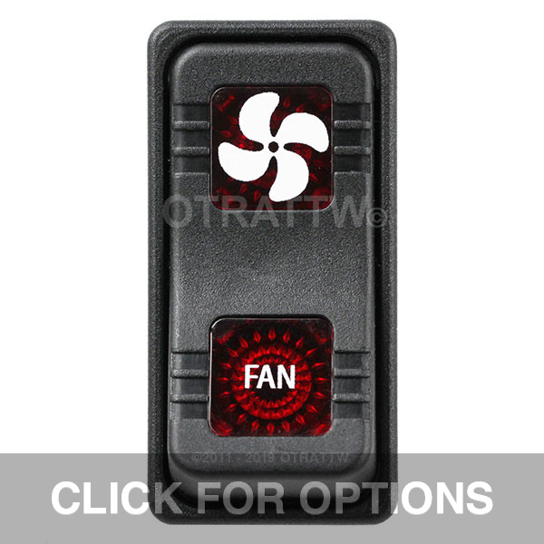 CONTURA X, FAN, SEALED ROCKER SWITCH, RED LENS