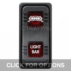 CONTURA X, LIGHT BAR, SEALED ROCKER SWITCH, RED LENS CONTURA X, LIGHT BAR, SEALED ROCKER SWITCH, RED LENS
