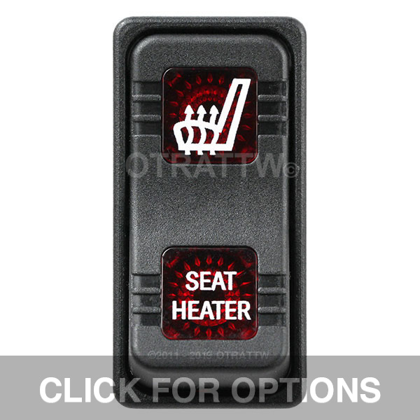 CONTURA X, SEAT HEATER, SEALED ROCKER SWITCH, RED LENS