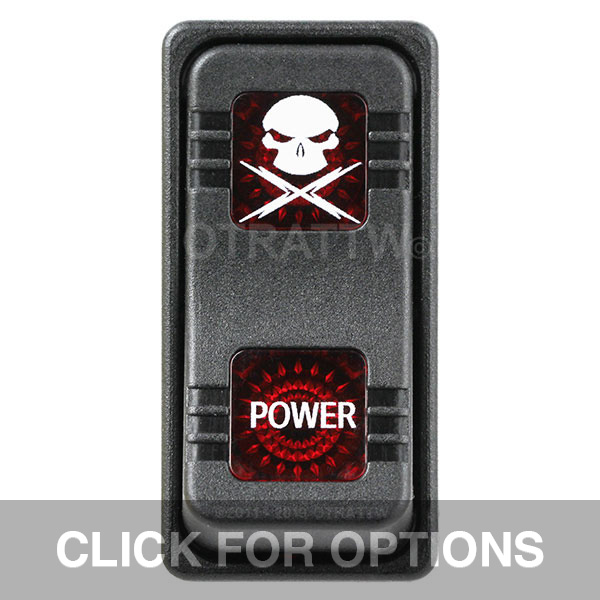 CONTURA X, POWER, SEALED ROCKER SWITCH, RED LENS