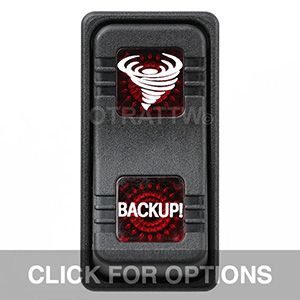 CONTURA X, BACKUP!, SEALED ROCKER SWITCH, RED LENS CONTURA X, BACKUP!, SEALED ROCKER SWITCH, RED LENS
