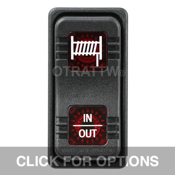 CONTURA X, WINCH IN/OUT, SEALED ROCKER SWITCH, RED LENS