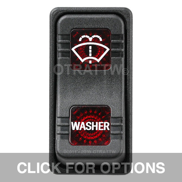 CONTURA X, WASHER, SEALED ROCKER SWITCH, RED LENS