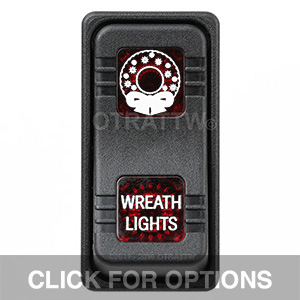 CONTURA X, WREATH LIGHTS, SEALED ROCKER SWITCH, RED LENS CONTURA X, WREATH LIGHTS, SEALED ROCKER SWITCH, RED LENS