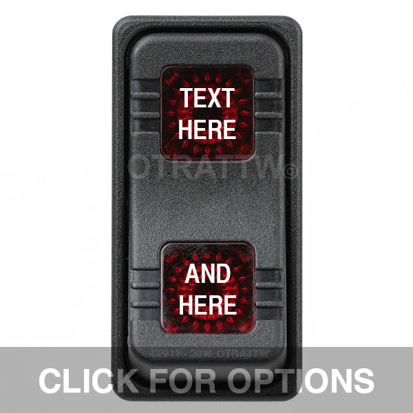 CONTURA X, TEXT ONLY, SEALED ROCKER SWITCH, RED LENS CONTURA X, TEXT ONLY, SEALED ROCKER SWITCH, RED LENS