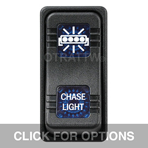 CONTURA X, CHASE LIGHT, SEALED ROCKER SWITCH, BLUE LENS