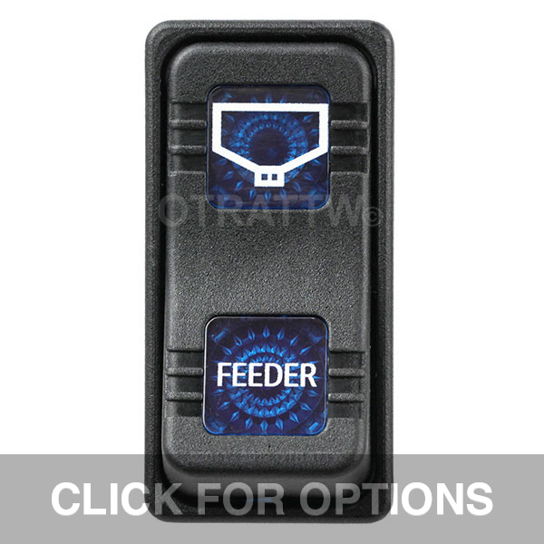 CONTURA X, FEEDER, SEALED ROCKER SWITCH, BLUE LENS
