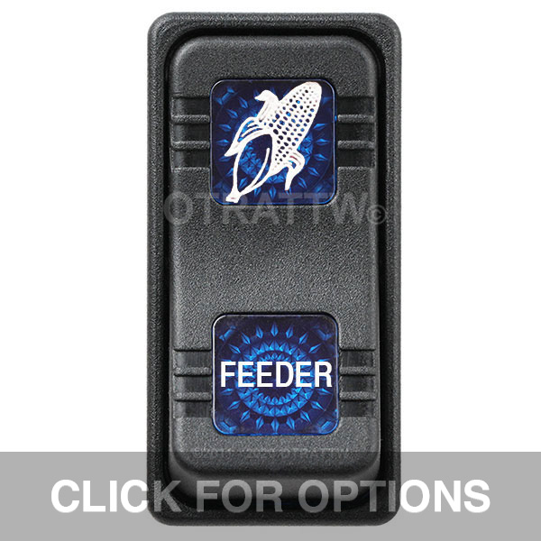 CONTURA X, FEEDER, SEALED ROCKER SWITCH, BLUE LENS