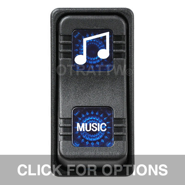 CONTURA X, MUSIC, SEALED ROCKER SWITCH, BLUE LENS